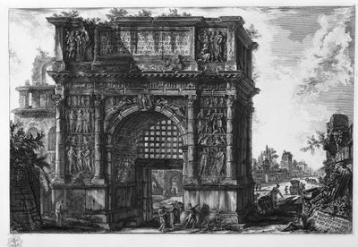 Veduta van de boog van Benevento in het koninkrijk Napels door Giovanni Battista Piranesi